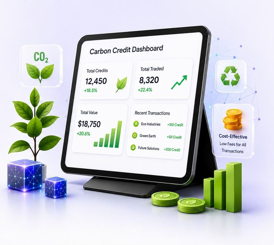 Carbon Credit Platform Development illustration
