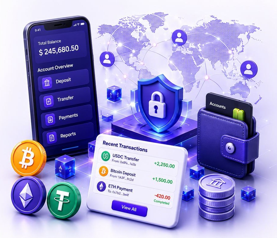 Crypto Banking Solution illustration