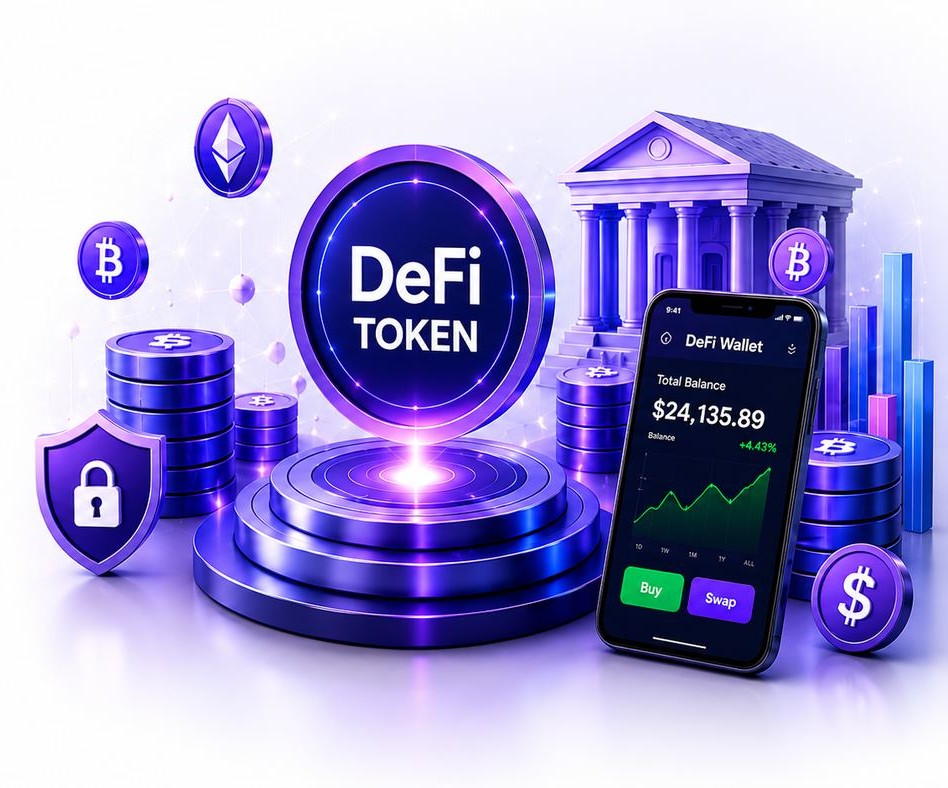 DeFi Token Development illustration